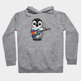 Baby Penguin Playing Colorado Flag Guitar Hoodie